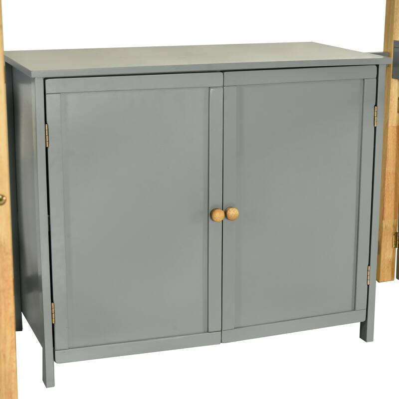 Solid Wood Loft Bed with Built-in Storage and Foldable Desk