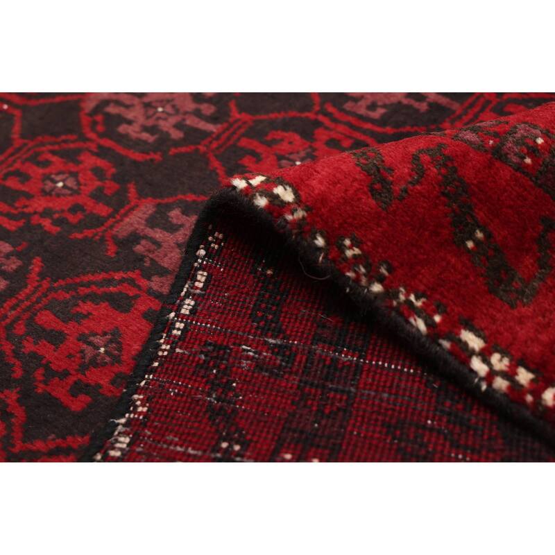 ECARPETGALLERY Hand-knotted Baluch Black, Red Wool Rug - 3'1 x 5'9