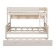 preview thumbnail 17 of 16, Twin Over Full Wood Bunk Bed with Shelves and Trundle - Perfect for Sleepovers and Storage