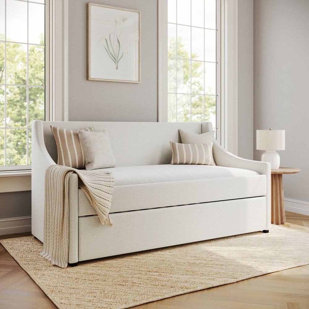 Martha Stewart Daybed with Rear Siderail and Pull-Out Trundle