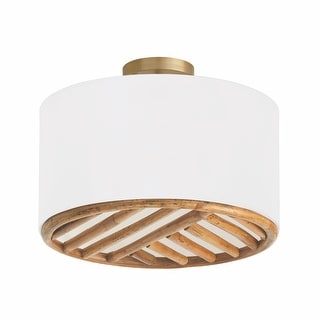 Soleil 3-light Matte Brass Convertible Semi-Flush/ Pendant