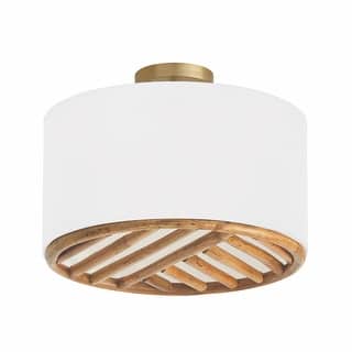 Soleil 3-light Matte Brass Convertible Semi-Flush/ Pendant
