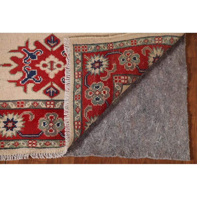 Kazak Accent Rug Hand-Knotted Wool Carpet - 2'11" x 4'3"