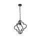 preview thumbnail 7 of 14, Sage 1 Light Pendant in black - 15 Inch