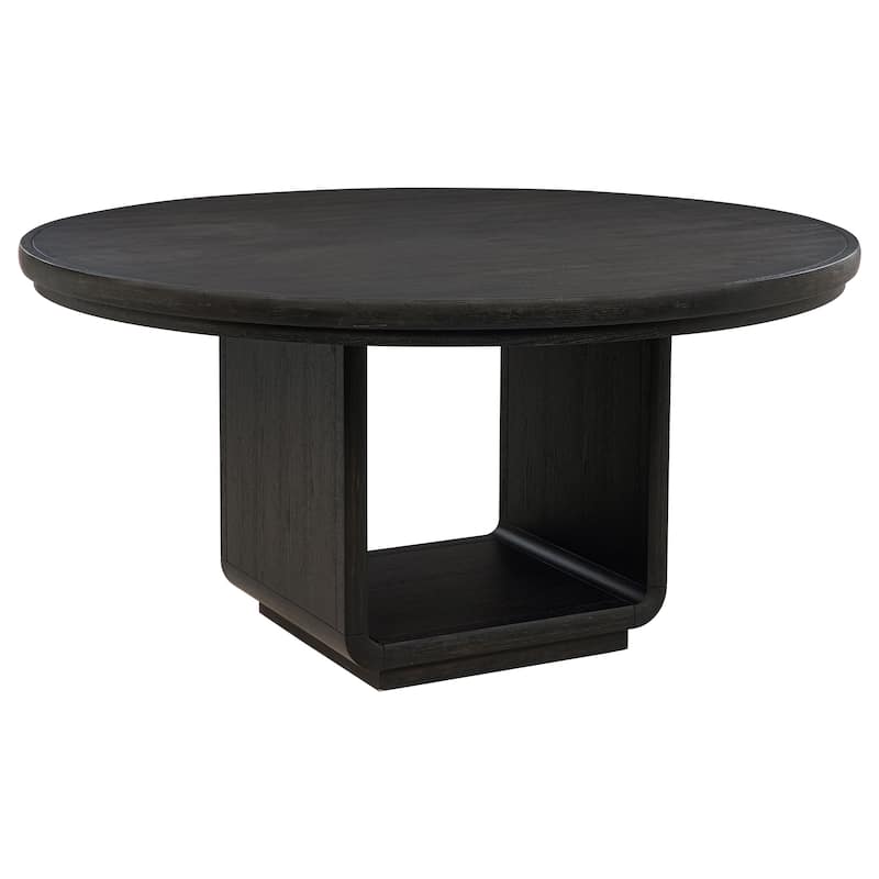 Leandro Round Dining Table Set Burnished Black