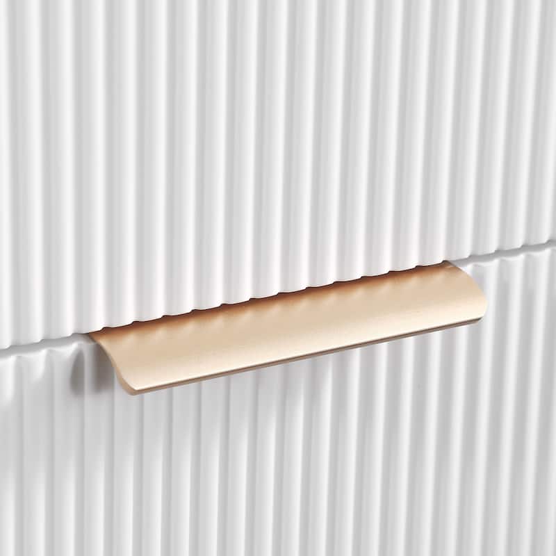 Nightstand with 3 Drawers,Mid-Century Modern End Table,Bedside Table, Gold Metal Legs,Gold Metal Handles