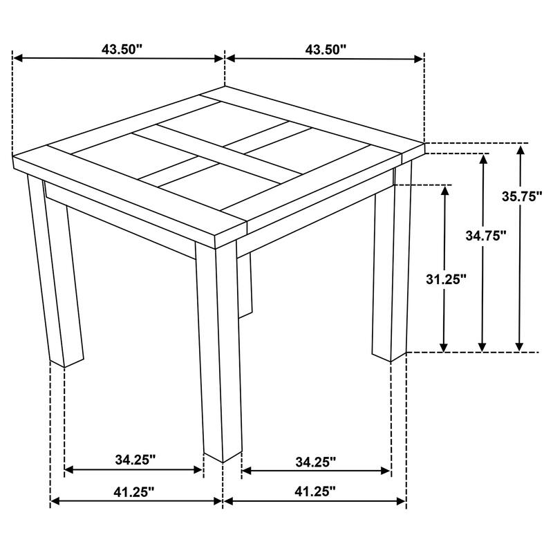 Cardova Square Counter Height Dining Table Vineyard Oak - 43.25" x 43.25" x 35.75"