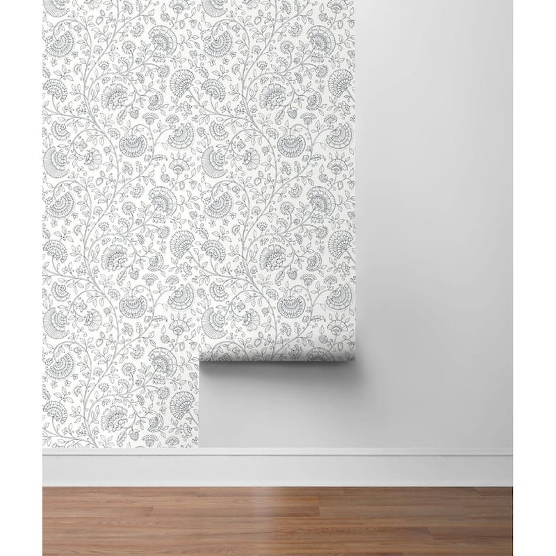 NextWall Paisley Trail Peel and Stick Removable Wallpaper