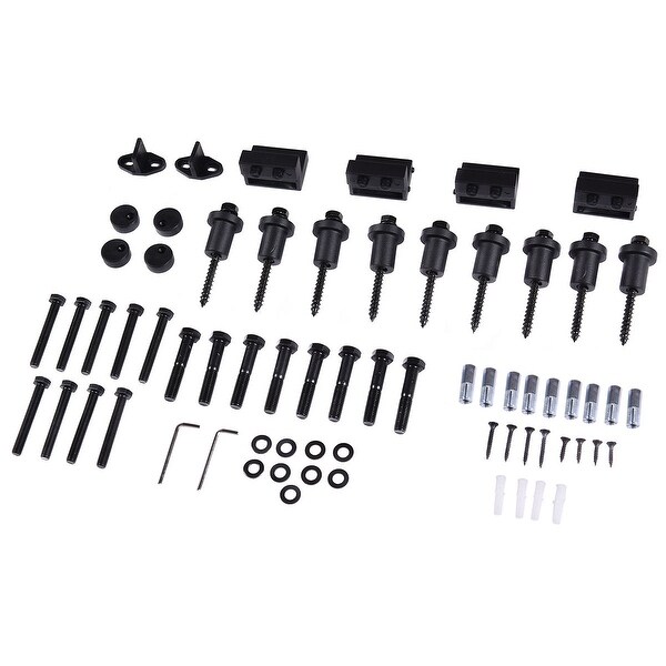 Room Steel Sliding Barn Wood Door Hardware Track Kit for Thickness 40-45mm 12Ft