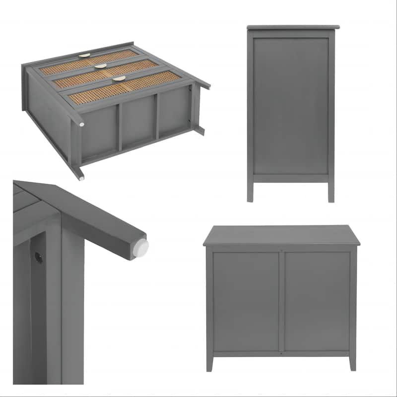31'' Freestanding 3 Drawer Cabinet and Accent Storage Cabinet for living Room, Bedroom