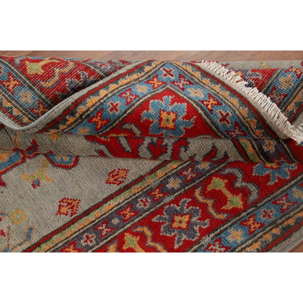 Kazak Accent Rug Handmade Wool Carpet - 3'3" x 4'11"