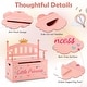 preview thumbnail 3 of 4, Kids Princess Wooden Bench Seat Toy Box Storage Organizer Pink