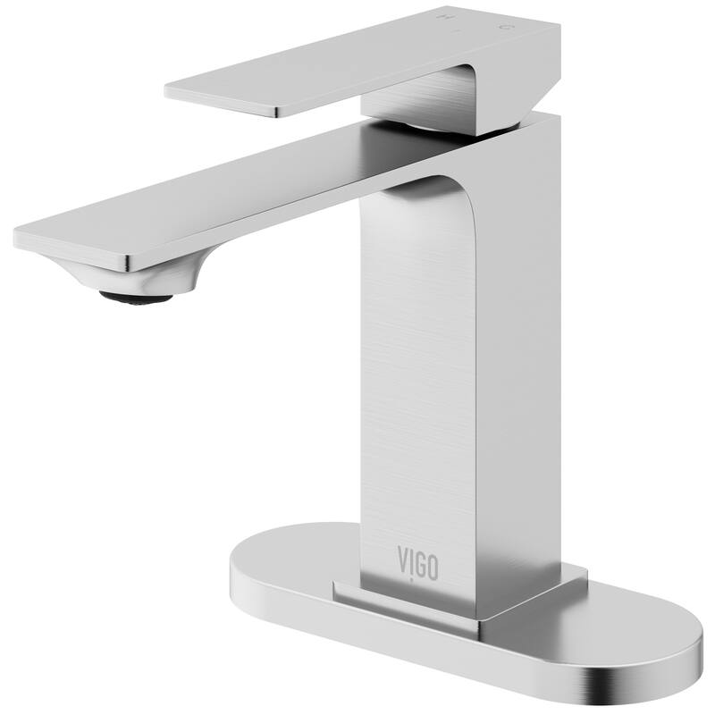 VIGO Dunn 6" H Single Handle Single Hole Bathroom Faucet