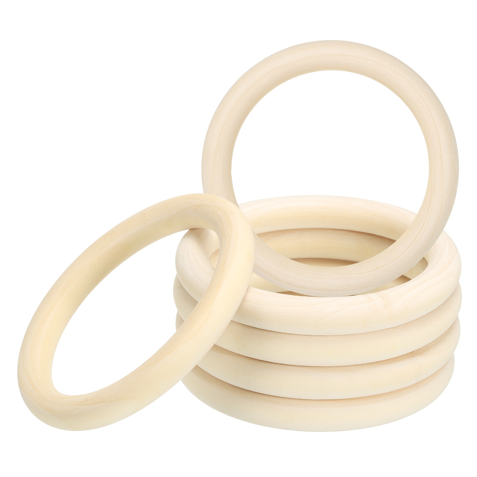 Wooden Rings for Crafts, 10Pcs Natural Wood Rings Unfinished Wood Loop - On  Sale - Bed Bath & Beyond - 38456640