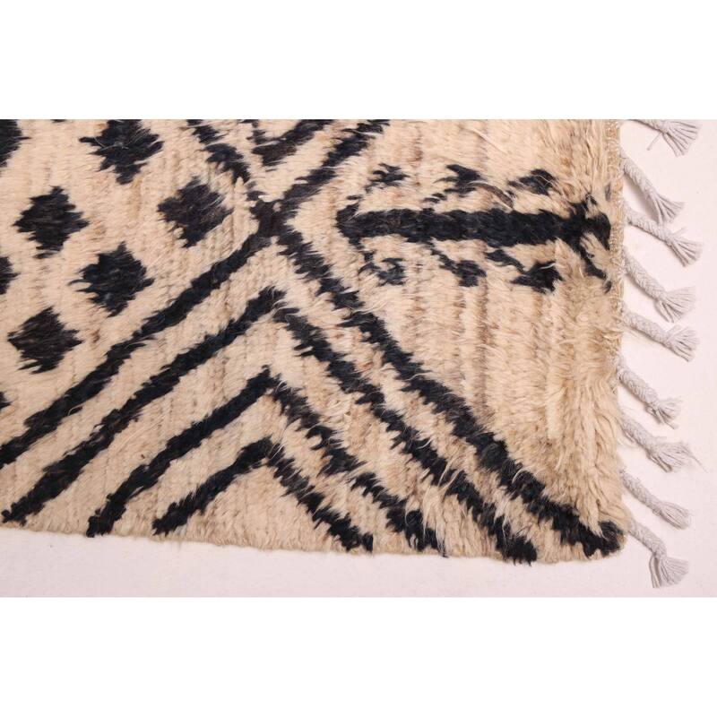 ECARPETGALLERY Hand-knotted Pak Finest Marrakesh Cream Wool Rug - 6'10 x 9'8