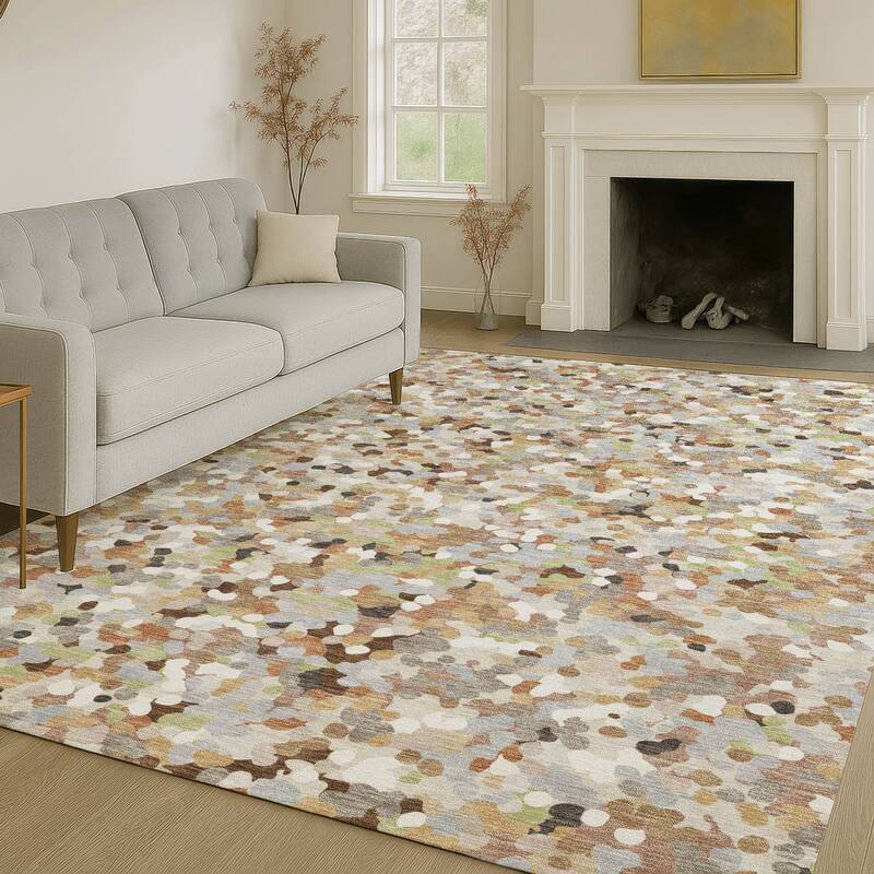 Machine Washable Indoor/ Outdoor Contemporary Halia Chantille Rug