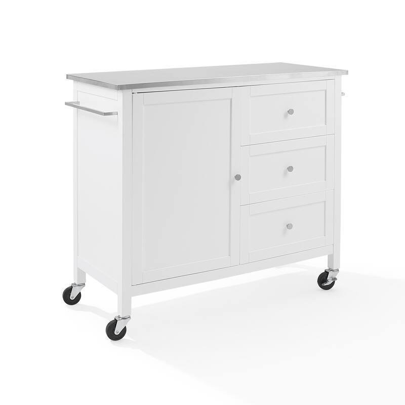 Crosley Soren Stainless Steel Top Kitchen Island/Cart - 18.13"d x 42.13"w x 37.5"h