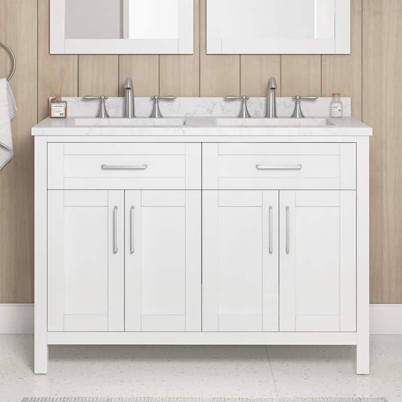 Ove Decors Tahoe Duo 48 Tahoe 48" Free Standing Double Basin Vanity - Pure White