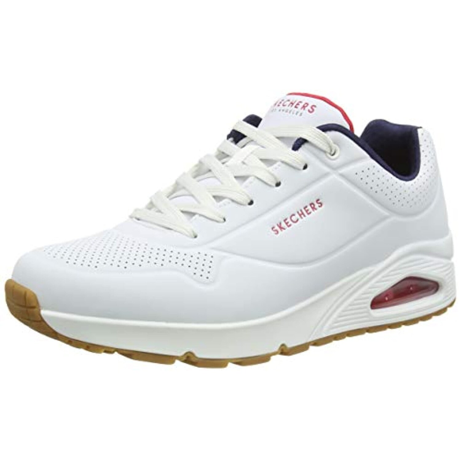 mens red skechers trainers