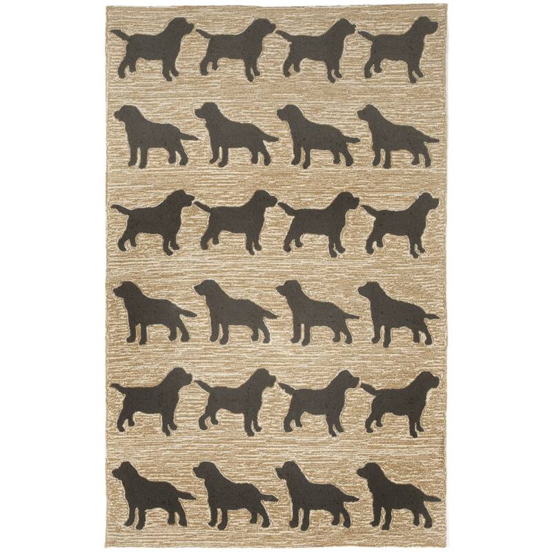 Liora Manne Frontporch Doggies Indoor/Outdoor Rug - 3'6" x 5'6"