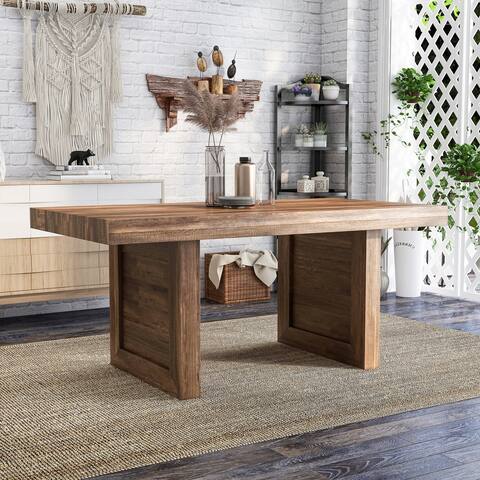 Furniture of America Anaisha Rustic Solid Wood 68-inch Dining Table - Natural