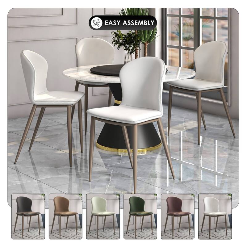 Mosaic Modern Upholstered in Fabric Dining Chair With Metal Legs Set of 4