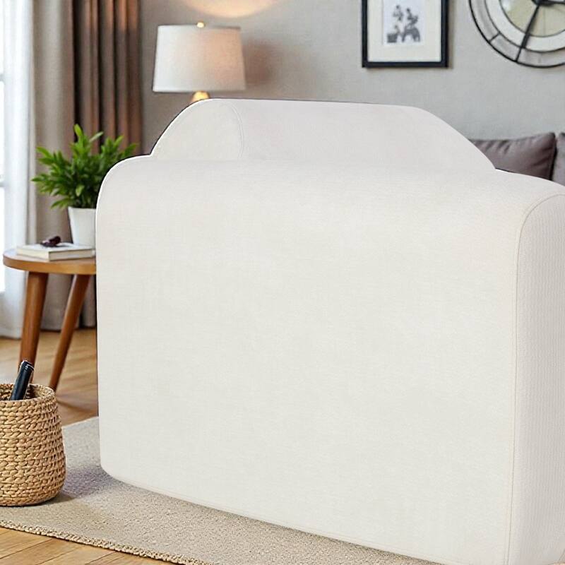 111" Modern Curved Sectional Sofa with Ottoman, Fully Assembled Foam Sofa, Deep Seat 3-Piece Set