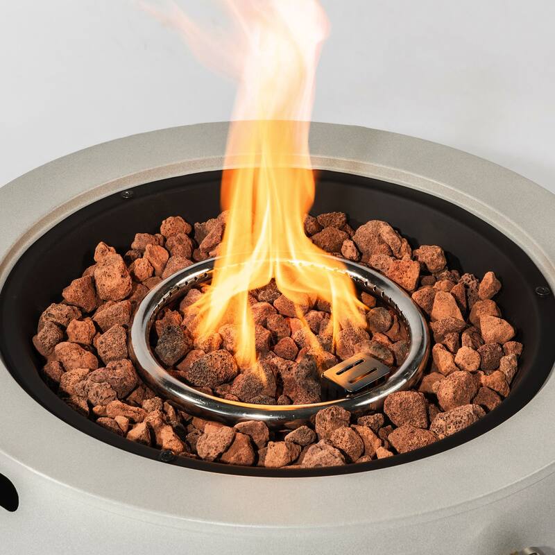 GDFStudio - Nimbus Small Concrete Round Fire Pit Bowl