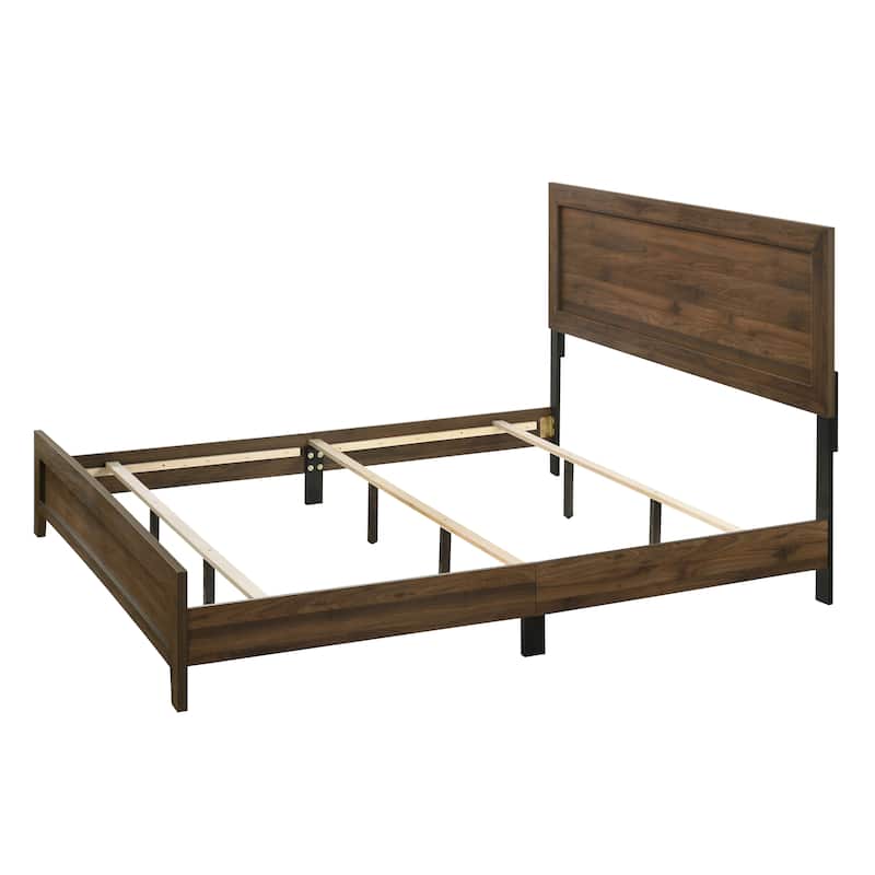 Linette Cherry Brown Panel Bed