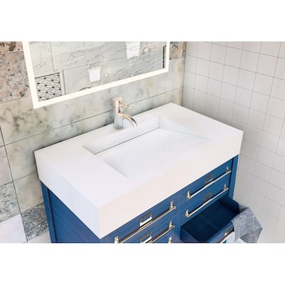 Pyramid 36" Solid Surface Bathroom Vanity Top