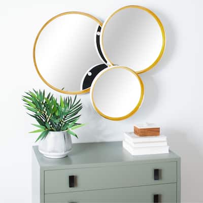 SAFAVIEH Loni 23-inch Abstract 3-Circle Round Mirror - 22.5" W x 3.5" L x 22.5" H