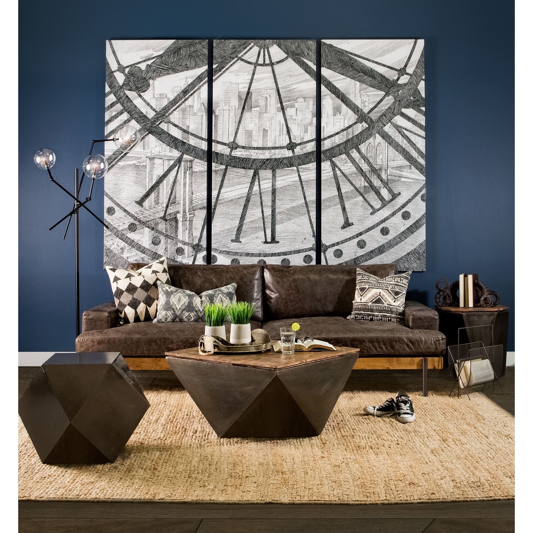 Industrial Leather Sofas Bed Bath Beyond
