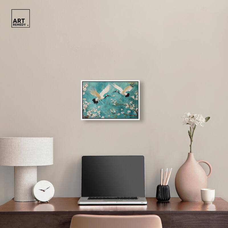 Gentle Tiger Nap Canvas Elegant Birds by Art Remedy