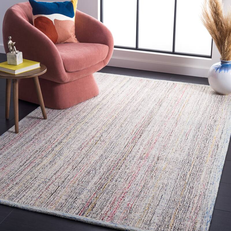 SAFAVIEH Handmade Abstract Saltanat Modern Rug - 5' x 8' - Red/Ivory