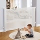 preview thumbnail 16 of 34, REYDELUZ Retractable Baby Gates Extra Wide, for Large Openings Stairs Doorways Hallway Indoor Outdoor 72''-White