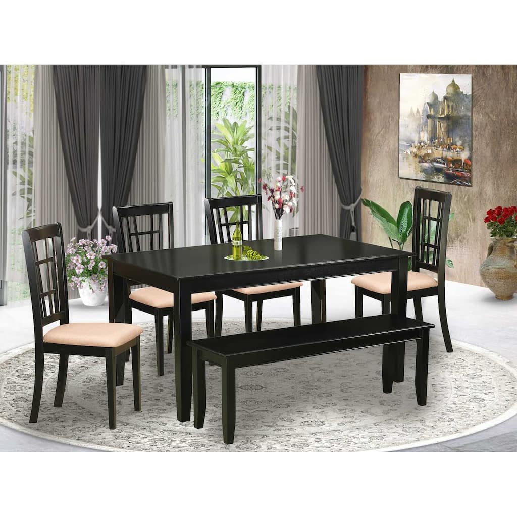 Seaside Dining Set - Kitchen Table & Chairs - 7 Piece Room Set