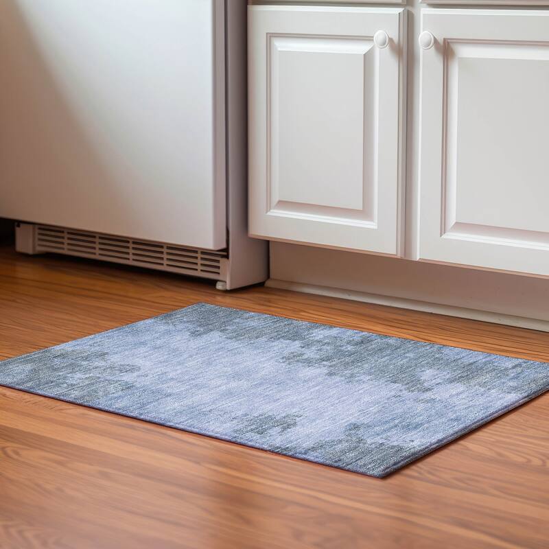 Premium Washable Super Soft Mayfield Rug - Blue - 1'8" x 2'6"
