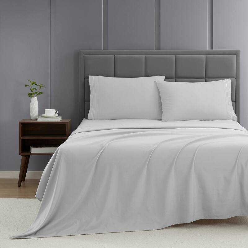 Clara Clark Premium 1800 Series Ultra-soft Deep Pocket Bed Sheet Set - Full - Silver Gray