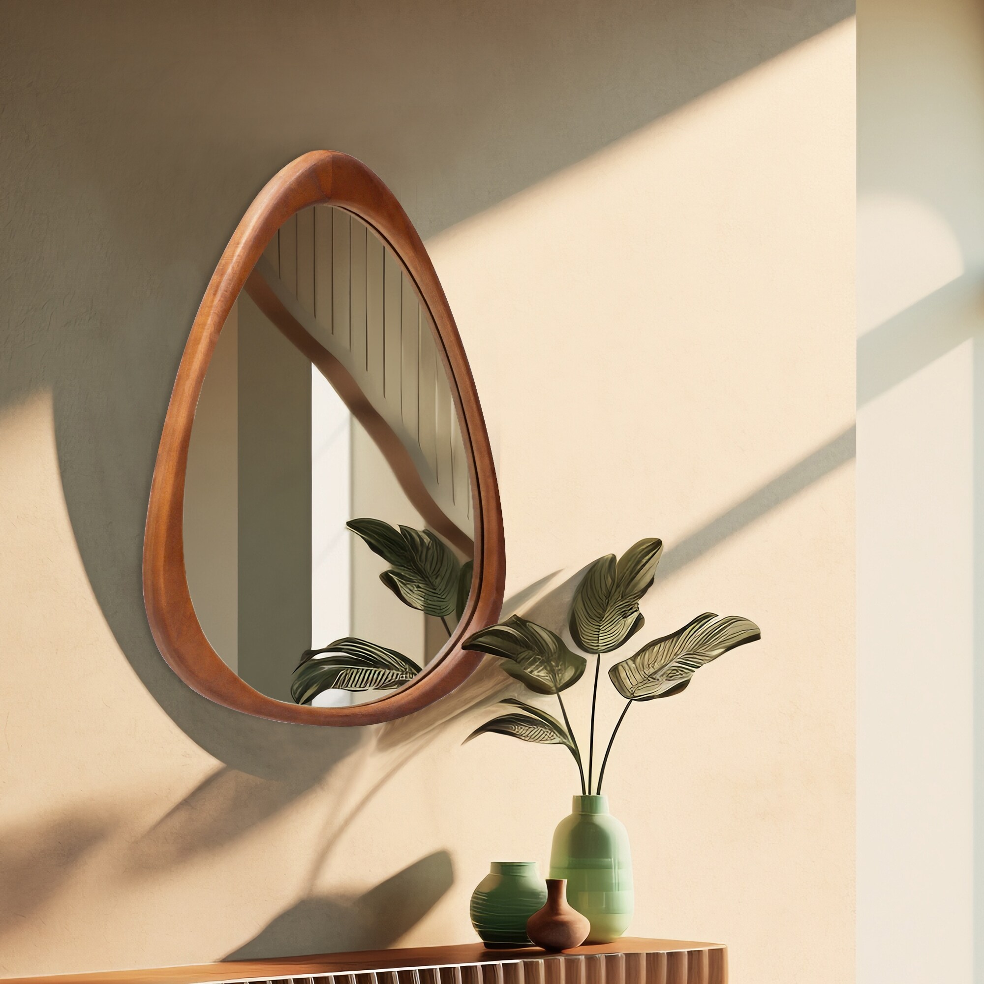 Unique Silhouette: Curved-shaped, Stylish Wall Mirror - Overstock