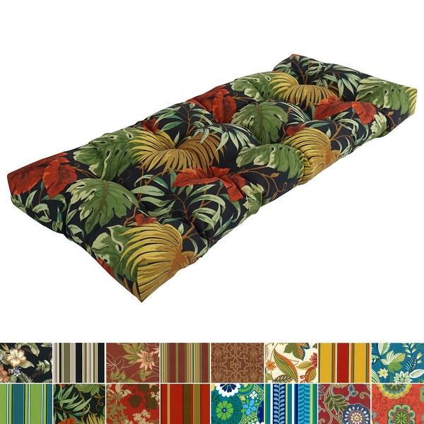 Tufted Indoor/Outdoor Bench Cushion (Multiple widths from 46 to 60 inch