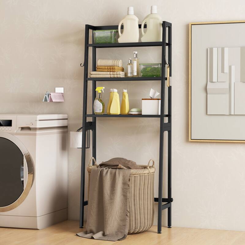Gymax 3-Tier Over The Toilet Storage Shelf w/ Adjustable Adjustable