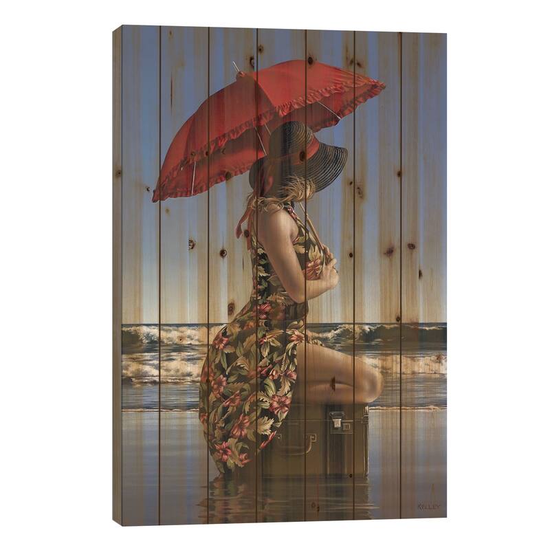 Island of Worldly Belongings Print On Wood by Paul Kelley - Multi-Color - 26x18x1.5
