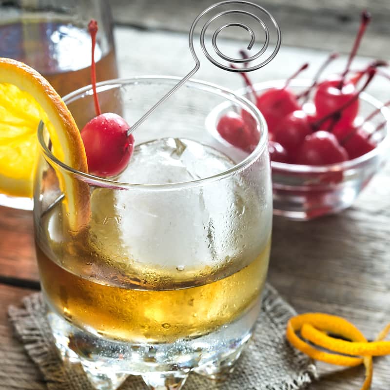 6x Metal Cocktail Toothpicks Circle Shape Drink Picks Cocktail Skewer - 5.24"