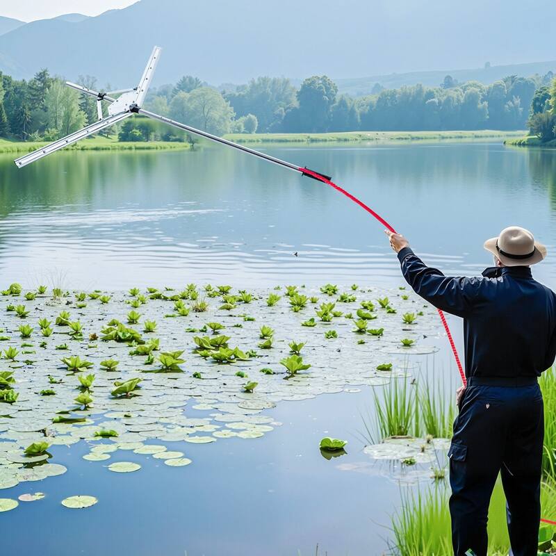 Lake Weed Cutter with 48" Cutting Width and Steel Blades - 47.99 x 57.09 x 1.18 in