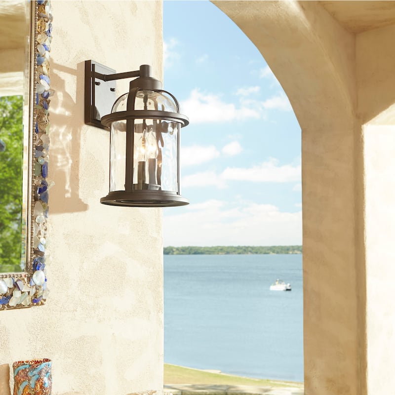 Quorum International Winston 3 Light 15" Tall Outdoor Wall Sconce