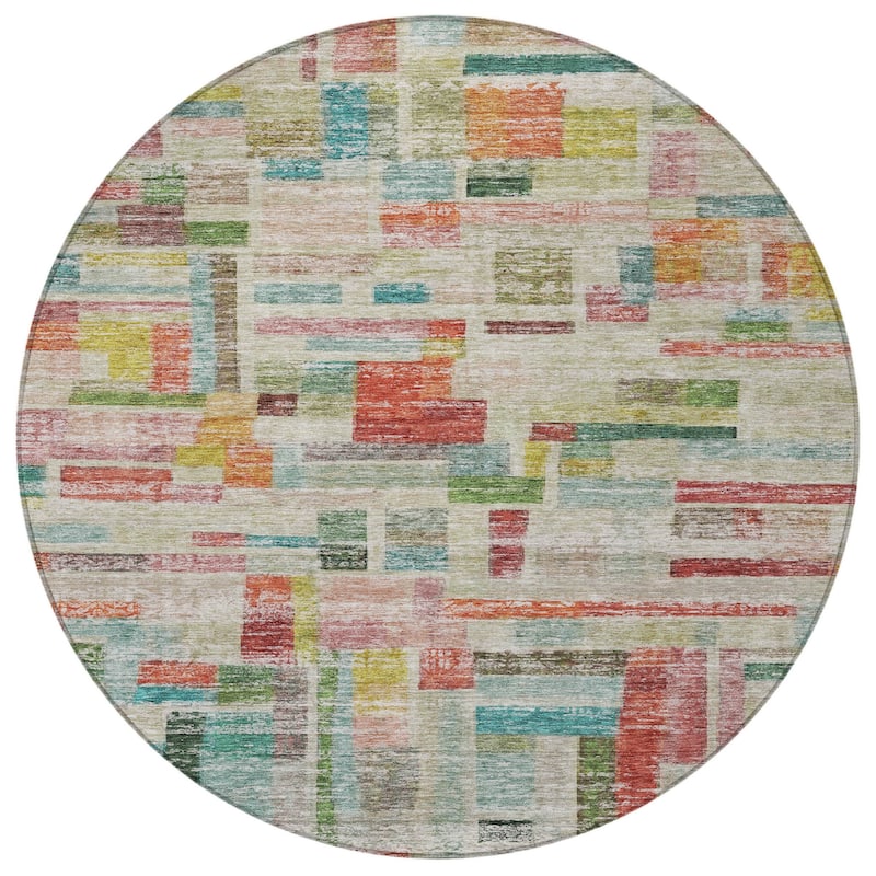 HomeRoots Striped Transitional Rectangle Outdoor Rug