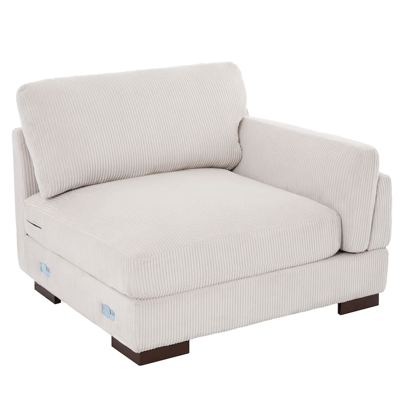 90" Oversized Modular Sectional Corduroy Sofa