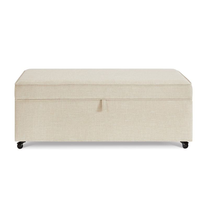 Modern Large Comfort Sofa Ottoman with Storage,Storage Ottoman With Wheels For Living Room,Couch Storage Ottoman