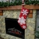 preview thumbnail 2 of 1, National Tree Company HGTV- 20" Red Stocking with Snowflake Embroidery - 20 in