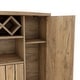 preview thumbnail 7 of 8, DH BASIC Light Oak Country 4-bottle Lattice Wine Cabinet by Denhour